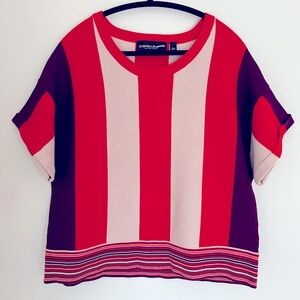 Gabrielle Union New York and Company colorful cropped sweater- boxy fit